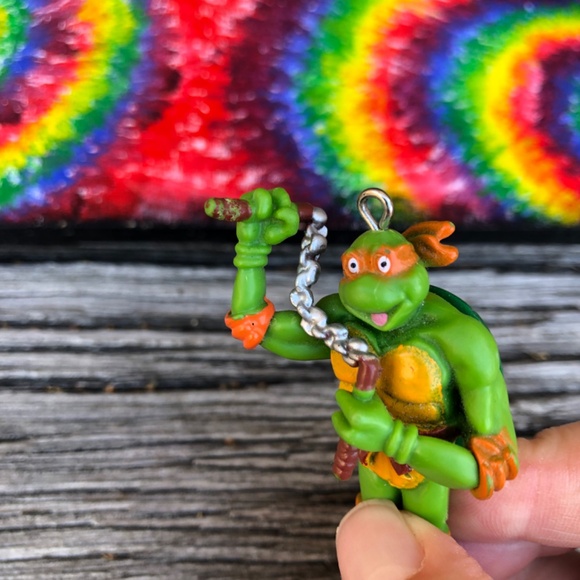 Teenage Mutant Ninja Turtles Keychain (missing keyring) Michelangelo TMNT💚 - Picture 6 of 10